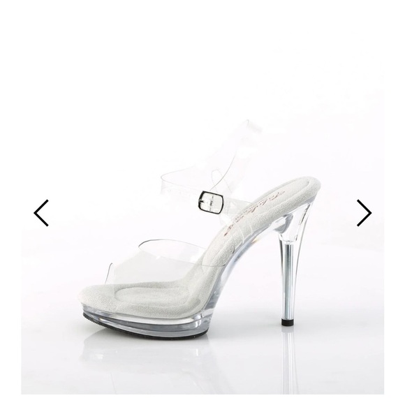 Fabulicious Silver Women's Platform Heels size 7 - Picture 3 of 9